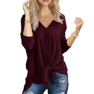 Silver Jeans Knot Blouse
